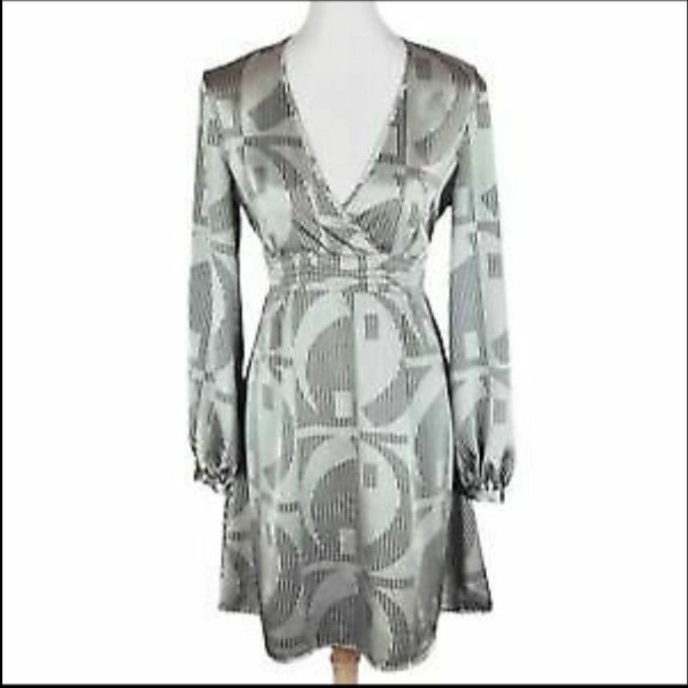 NWOT Space Age Dress CHARLOTTE RUSSE L Black White Cybercore